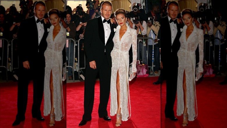 Victoria Beckham and David Beckham at the Met Gala