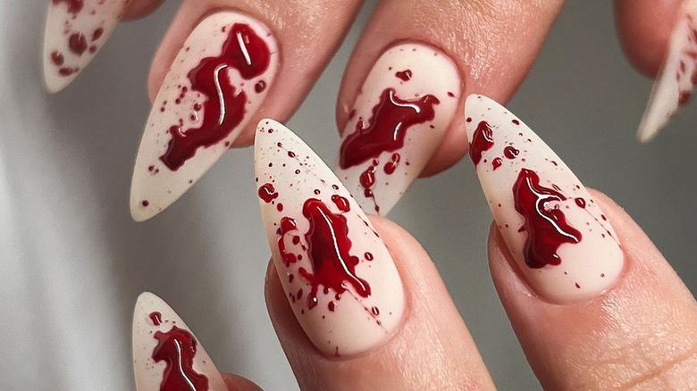 Fake blood nails