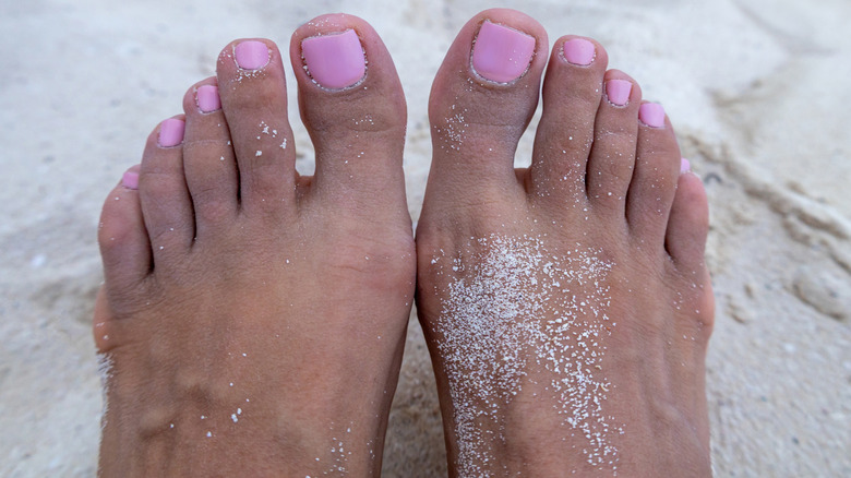 Pink pedicure