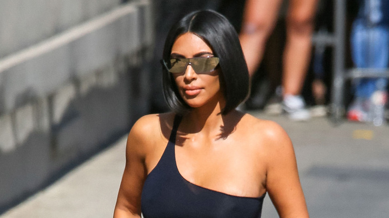 Kim Kardashian with a bob cut 