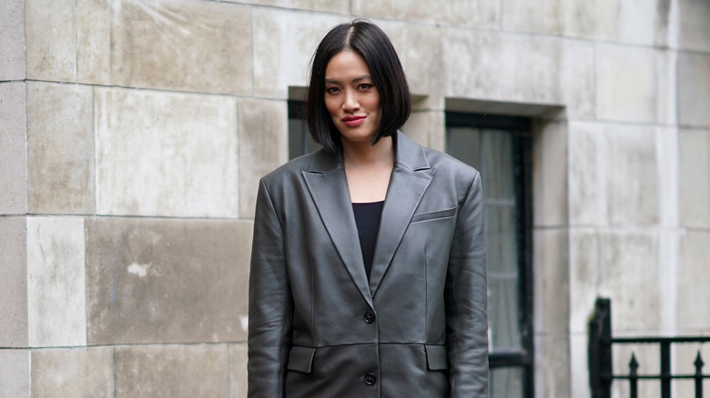 Woman with a bob haircut 