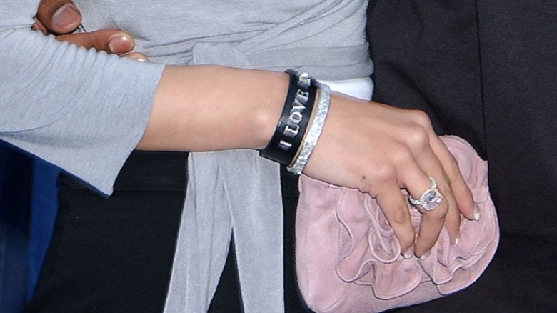 Vanessa Bryant wearing her engagement ring