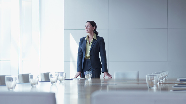 Woman in suit