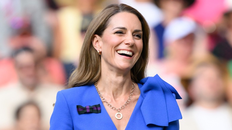 Kate Middleton smiling at Wimbledon