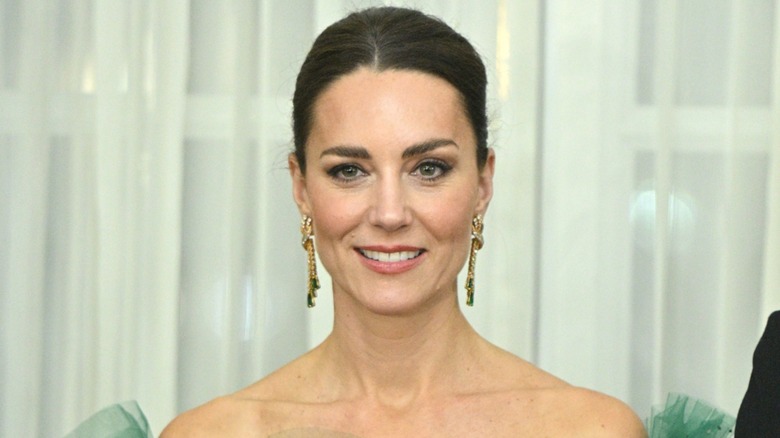 Kate Middleton with a sleek up-do