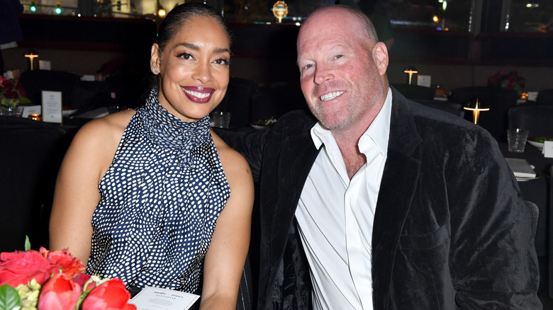 Gina Torres and Kevin Wright attend La Cena: Las Vegas (Super Bowl LVIII) on February 10, 2024 in Las Vegas, Nevada