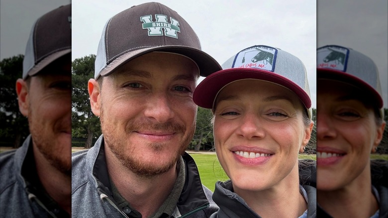 Tracy Spiridakos posing with Jesse Lee Soffer