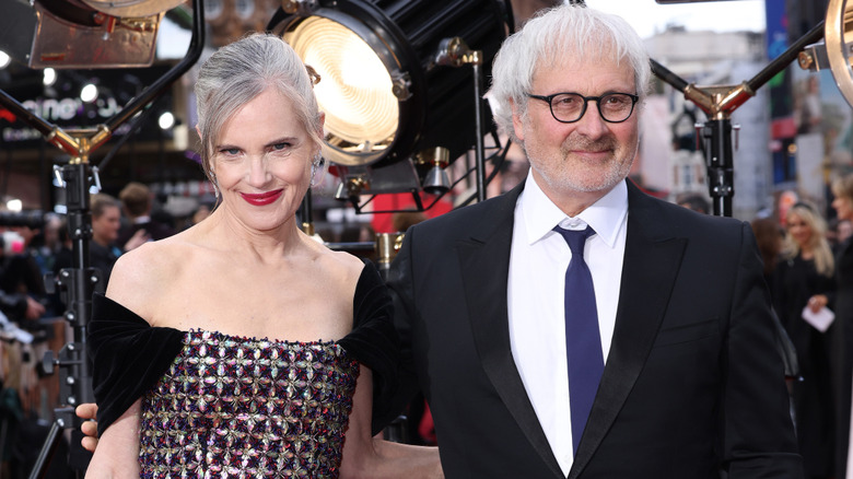 Elizabeth McGovern and Simon Curtis posing together