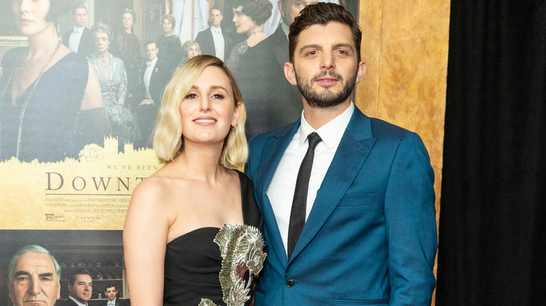 Laura Carmichael an Michael C. Fox at Downton Abbey premiere