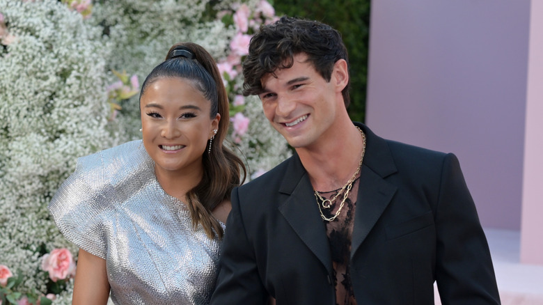 Ashley Park and Paul Forman at the premiere for season 4 of Emily in Paris at the Egyptian Theatre