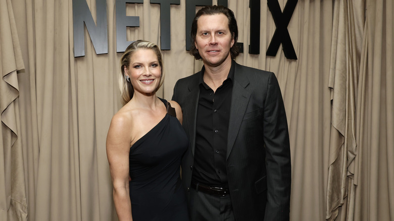 Ali Larter and Hayes MacArthur attend Netflix's Golden Globe Afterparty 2025 at Spago on January 05, 2025