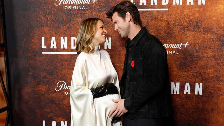 Kayla Wallace and Kevin McGarry attend the Season 2 premiere of "Landman" at Alice Tully Hall, Lincoln Center on November 11, 2025 in New York City