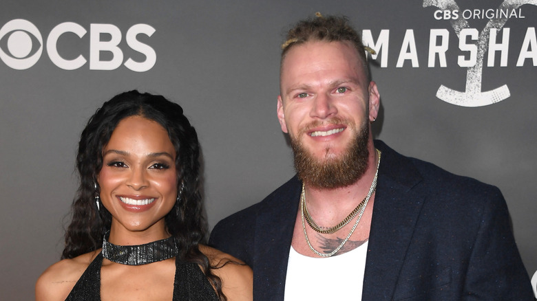 Ash Santos and Jordan Pendleton at the Red Carpet Premiere of "Marshals"