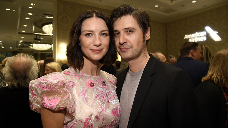 Caitriona Balfe at a gala with her husband