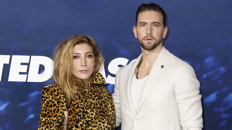 Dichen Lachman and Maximilian Osinksi at Ted Lasso event