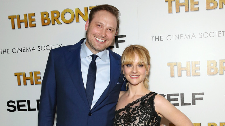 Melissa Rauch and Winston Beigel on the red carpet