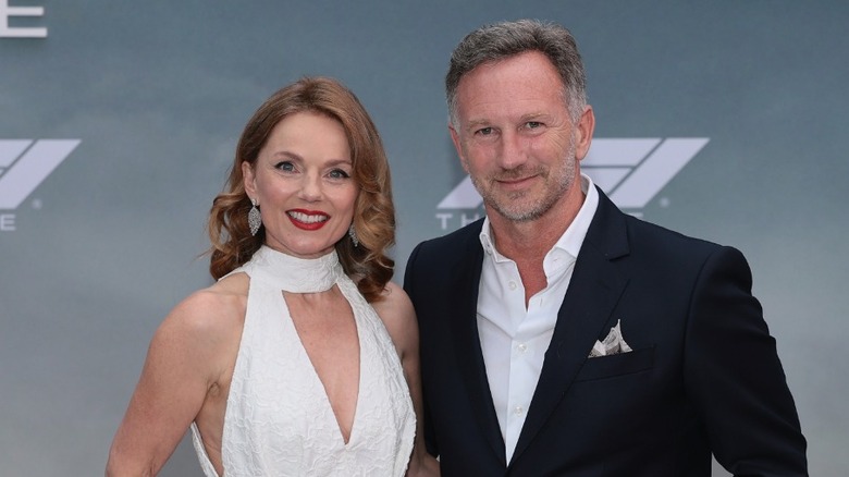 Geri and Christian Horner attend the Apple Original Films & Warner Bros. Pictures "F1" World Premiere in Times Square in June 2025