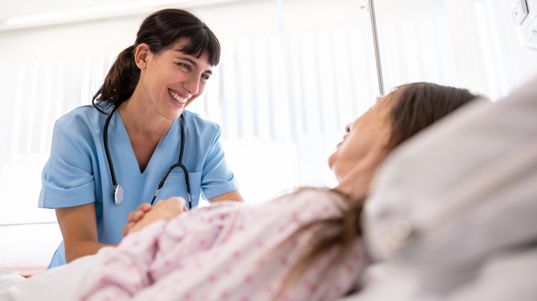 Doctor with patient