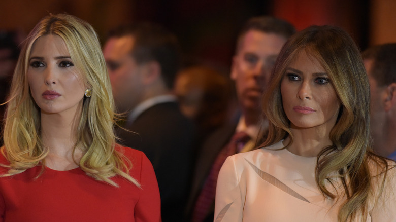 Ivanka Trump and Melania Trump standing next to each other