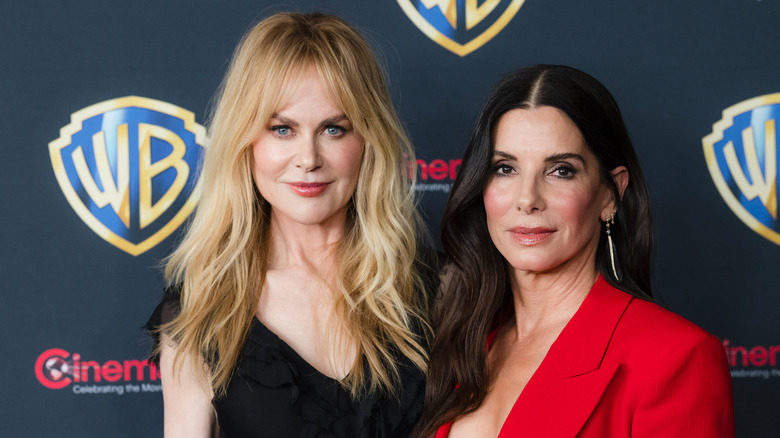 Sandra Bullock and Nicole Kidman pictured smiling on the red carpet in 2026