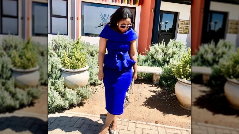 Royal blue dress