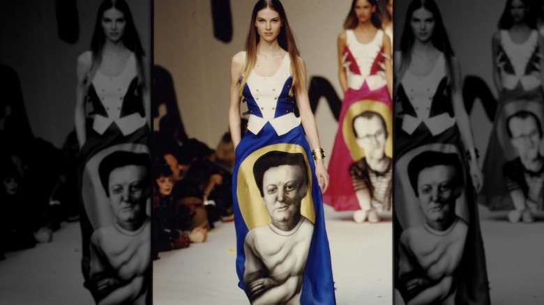 A model during a Paris runway