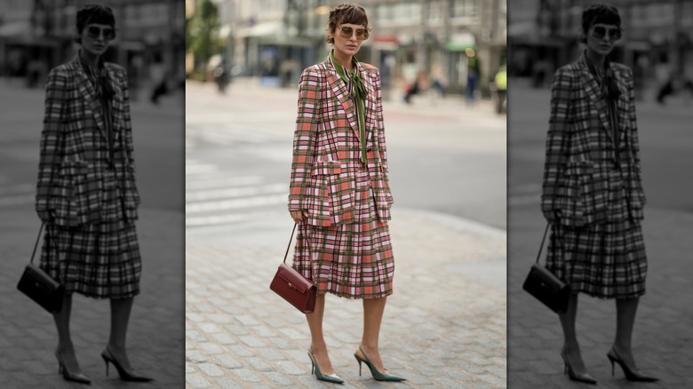 An attendee of New York Fashion Week