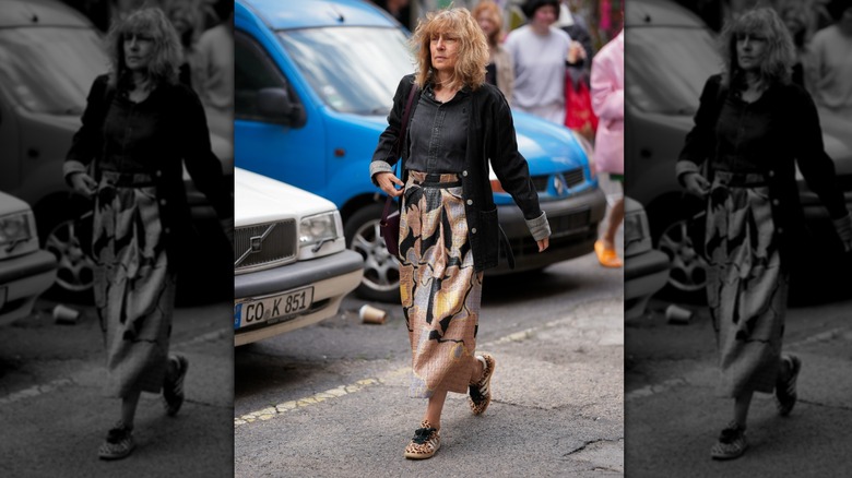 An attendee pictured in the 2026 Berlin Fashion Week