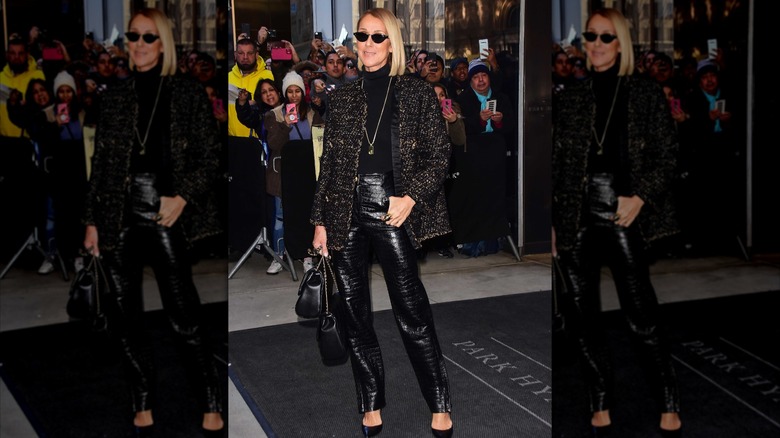 Celine Dion is seen on November 15, 2019 in New York City.