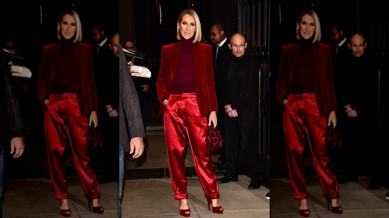 Celine Dion is seen on November 14, 2019 in New York City.