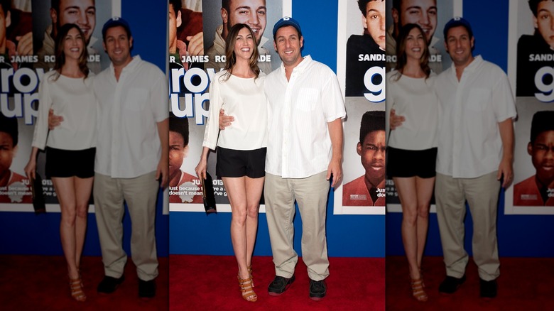 Jackie and Adam Sandler at the premiere of Grown Ups 2