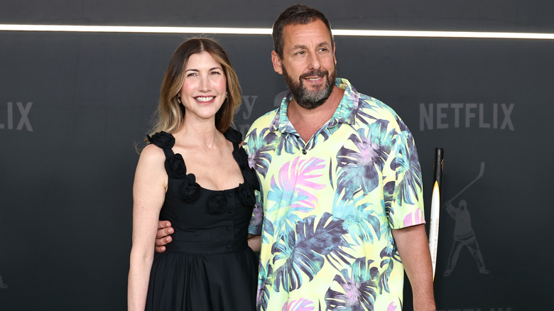 Jackie Sandler and Adam Sandler attend Netflix's "Happy Gilmore 2"