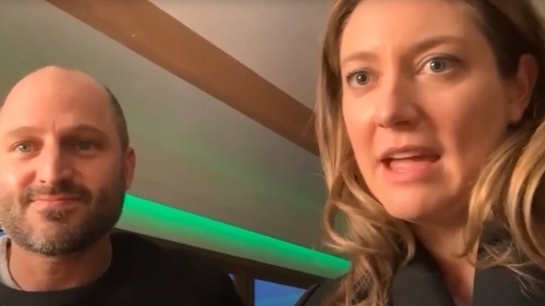 Gab Taraboulsy and Zoe Perry together on a video call