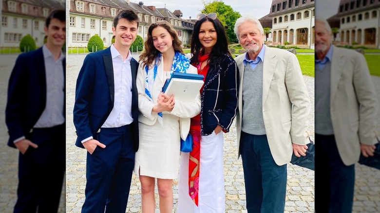 Catherine Zeta-Jones shared a photo of her daughter's graduation from Institut Le Rosey