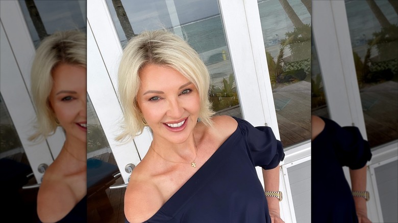 A woman with a flippy bob
