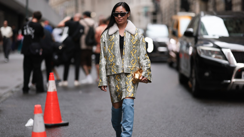 Woman walking in the street 