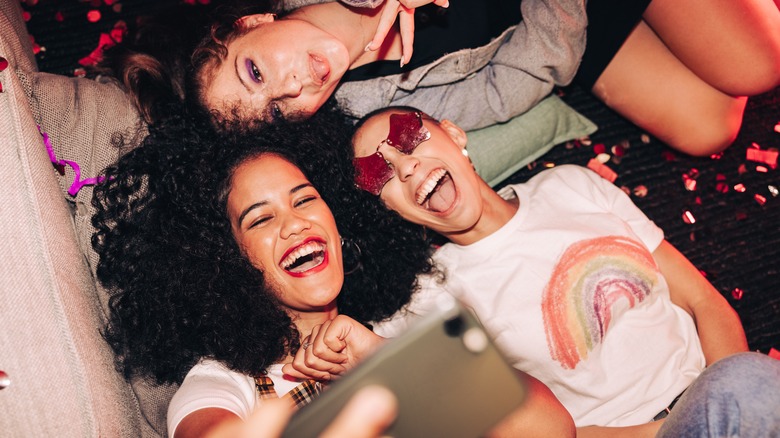 Friends taking a selfie