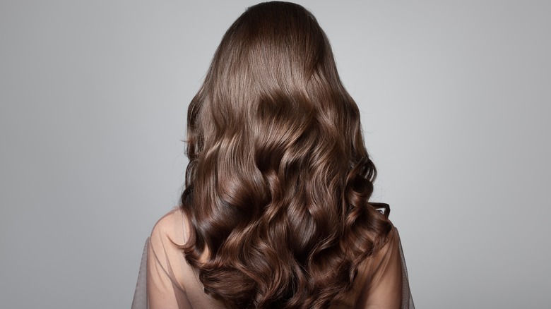 Woman with long shiny hair