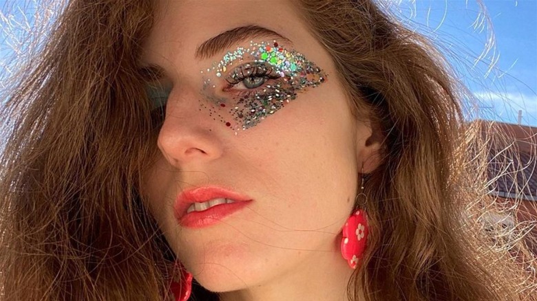 multi-colored eye glitter