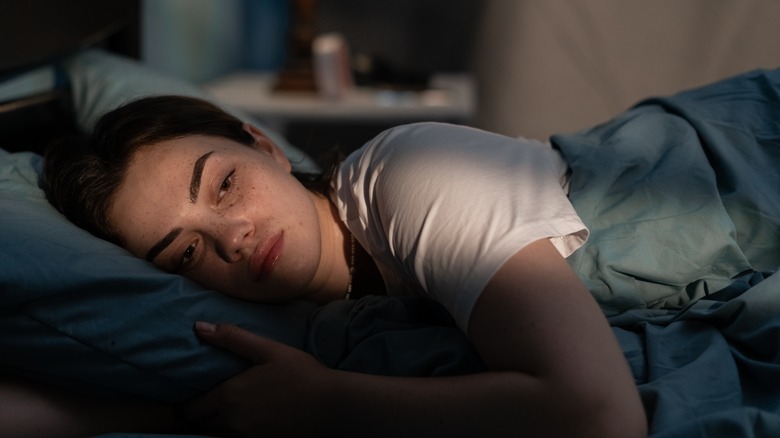 Awake in bed