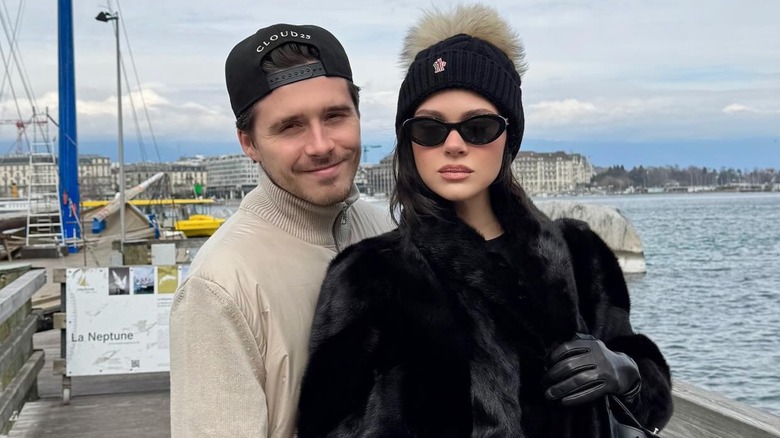 Brooklyn Peltz Beckham posing with Nicola Peltz Beckham