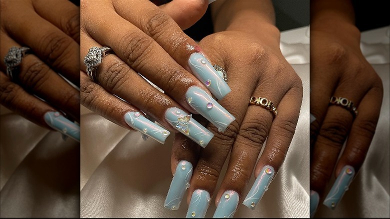 opal water drop nails
