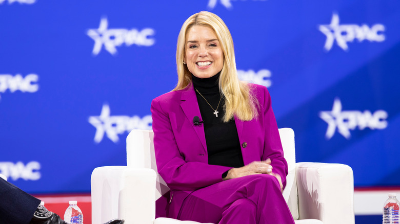 Pam Bondi speaking on panel