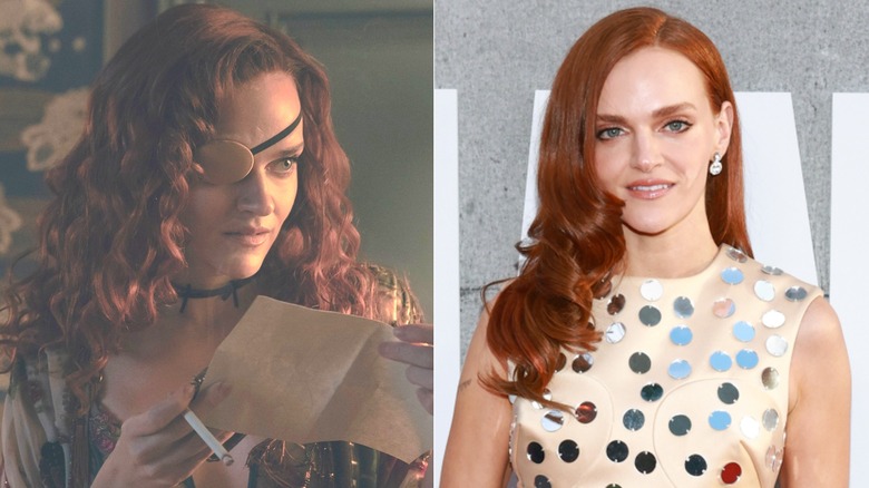 Madeline Brewer on The Handmaid's Tale and the red carpet, side by side photos