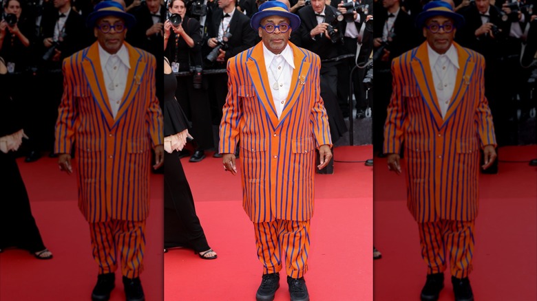 Spike Lee in an orange suit