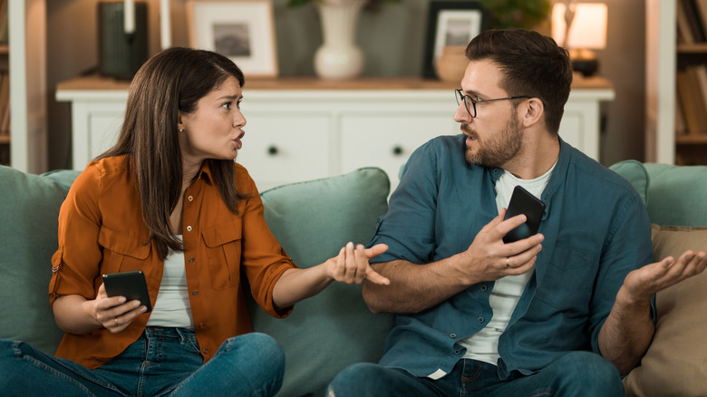 Couple arguing