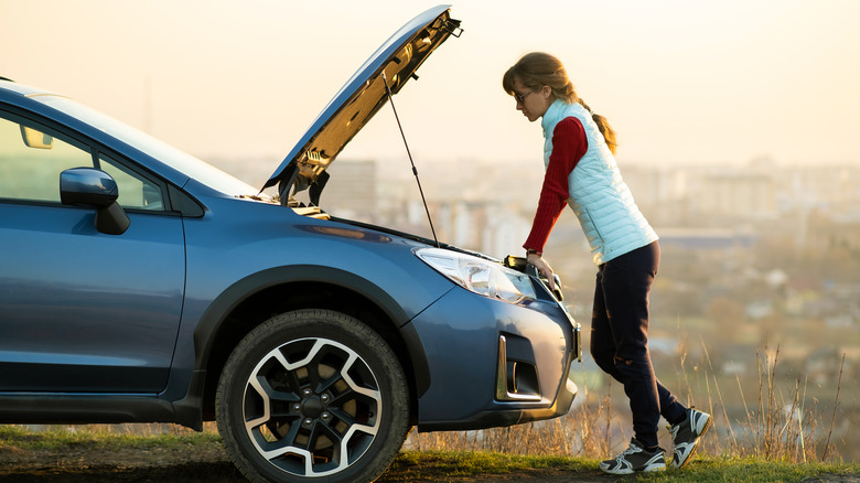 Broken down car