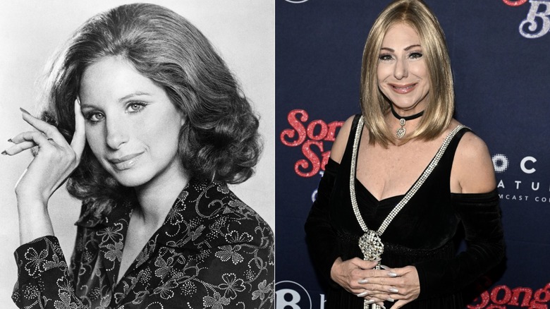 Barba Streisand in 1973 (left) and 2026 (right)