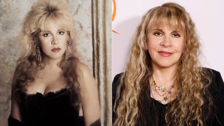 Stevie Nicks in 1987 (left) and 2024 (right)