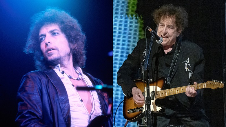 Bob Dylan in 1978 (left) and 2025 (right)